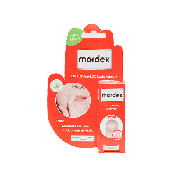 MORDEX ESMALTE AMARGO TRANSPARENTE CON PINCEL 9 ML