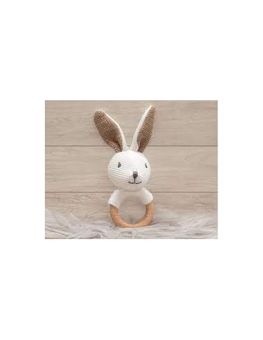 PELUCHE CONEJO 13CM ALGODON SONAJERO