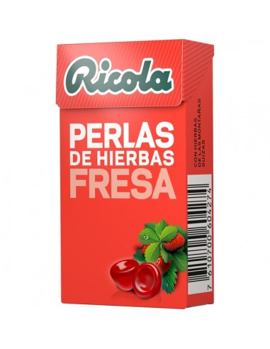 RICOLA PERLAS SIN AZUCAR 1 ENVASES 25 g SABOR FRESA