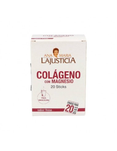 COLAGENO CON MAGNESIO ANA MARIA LAJUSTICIA 20 STICKS SABOR FRESA