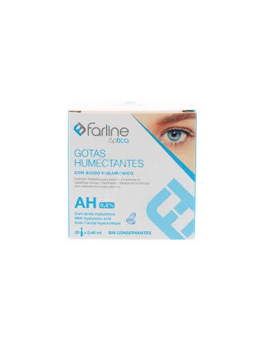 FARLINE OPTICA GOTAS HUMECTANTES AH 0.2% GOTAS OFTALMICAS ESTERILES 20 MONODOSIS 0,4 ml