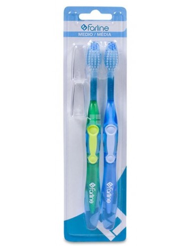 CEPILLO DENTAL FARLINE MEDIO PACK 2 UNIDADES