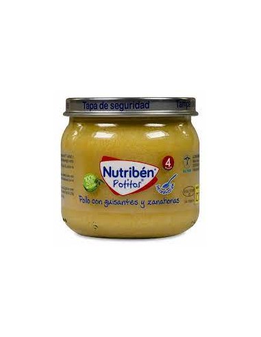 NUTRIBEN POTITO INICIO A LA CARNE POLLO CON GUISANTES Y ZANAHORIAS 1 ENVASE 120 g