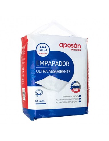 EMPAPADOR ULTRA ABSORBENTE APOSAN BOTIQUIN 20 UNIDADES 60 cm x 40 cm