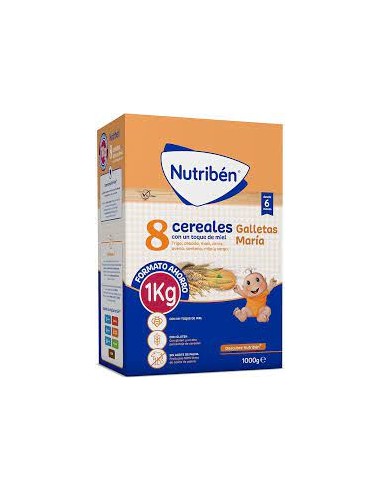 NUTRIBEN 8 CEREALES TOQUE MIEL Y GALLETAS MARIA 1 ENVASE 1000 g