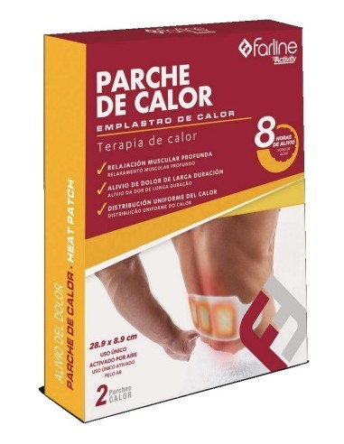 FARLINE ACTIVITY PARCHE CALOR 2 UNIDADES 28,9 cm x 8,9 cm