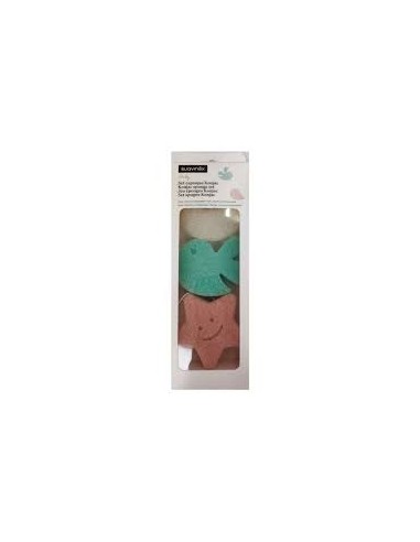 ESPONJA BAÑO INFANTIL SUAVINEX KONJAC BABY SET 3 UNIDADES