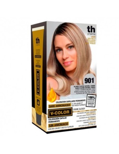 TH-VITALIA COLORACION PERMANENTE SIN AMONIACO 901 RUBIO PLATINO NATURAL CENIZA