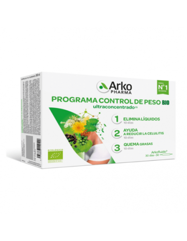 ARKOFLUIDO PROGRAMA CONTROL DE PESO BIO 30 AMPOLLAS 10 ml