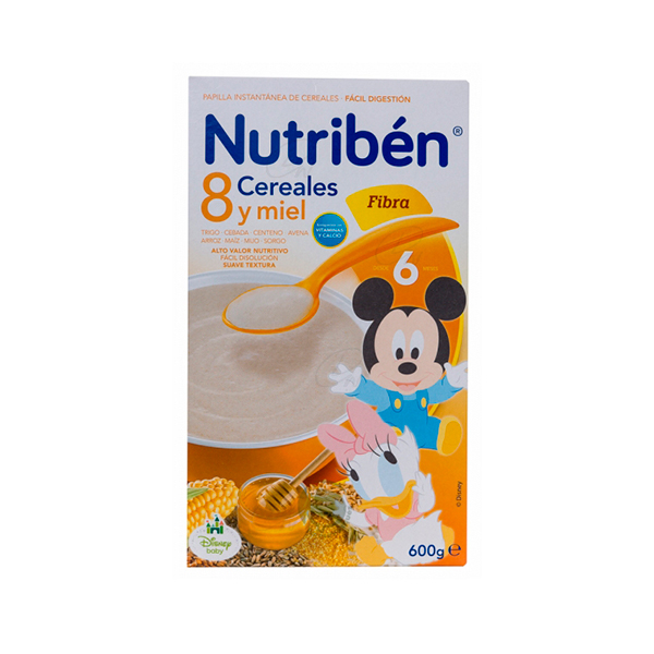 NUTRIBEN 8 CEREALES Y MIEL FIBRA 600 G