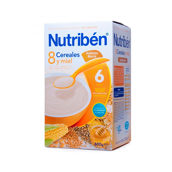 NUTRIBEN 8 CEREALES Y MIEL GALLETAS MARIA 600 G