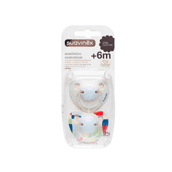 CHUPETE TETINA LATEX 6 M + - PACK 2 U