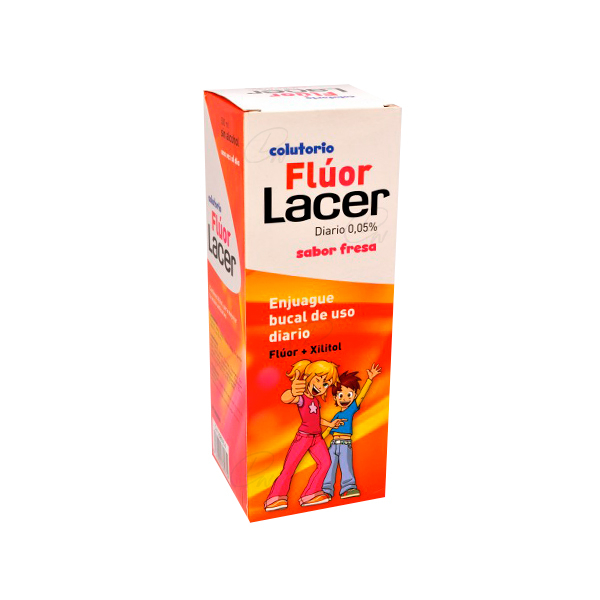 LACER COLUTORIO FLUOR DIARIO 0,05 % FRESA 500 ML