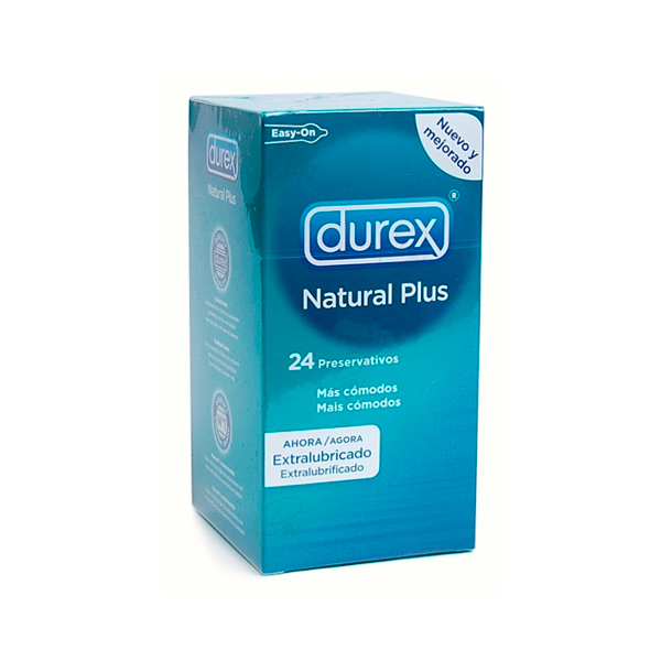 PRESERVATIVO DUREX NATURAL PLUS EASY ON 24 UDS