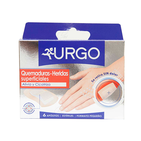 URGO QUEMADURA HIDROCOLOIDE 6 U