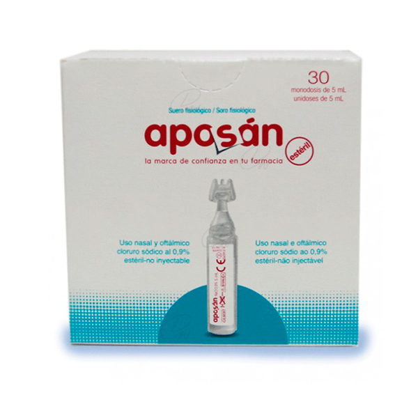 APOSAN SUERO FISIOLOGICO NASAL MONODOSIS 5 ML 30 U