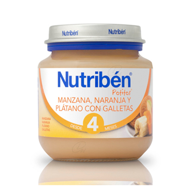 NUTRIBEN MANZANA NARANJA PLATANO Y GALLETA POTITO INICIO 130 G