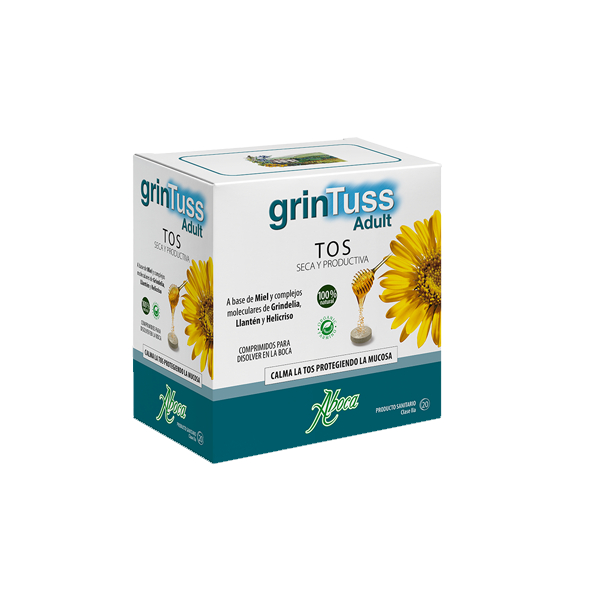 GRINTUSS ADULTO TOS SECA Y PRODUCTIVA 20 COMPRIMIDOS PARA DISOLVER EN LA BOCA