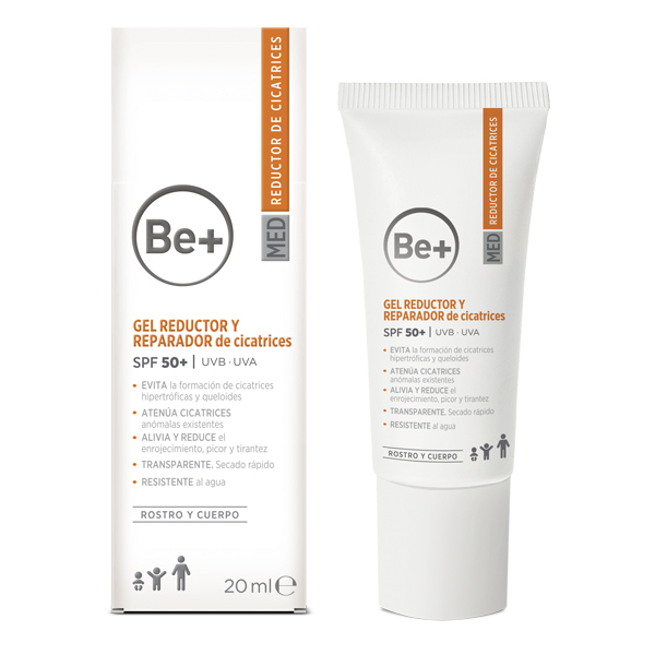 BE+ GEL REDUCTOR Y REPARADOR DE CICATRICES SPF 50 + 20 ML