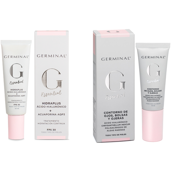 PACK ESSENTIAL GERMINAL HIDRAPLUS CREMA HIDRATANTE Y CONTORNO DE OJOS, BOLSAS Y OJERAS